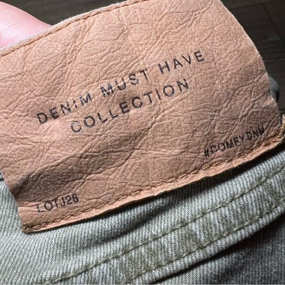 Zara Youth Junior Size Small 13-14 Green Denim Straight Leg - Picture 7 of 11